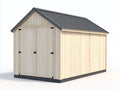 Casetta da giardino-Legno-252x196x232 cm-Legno chiaro-Grigio antracite-Design essenziale con doppia porta e copertura inclinata