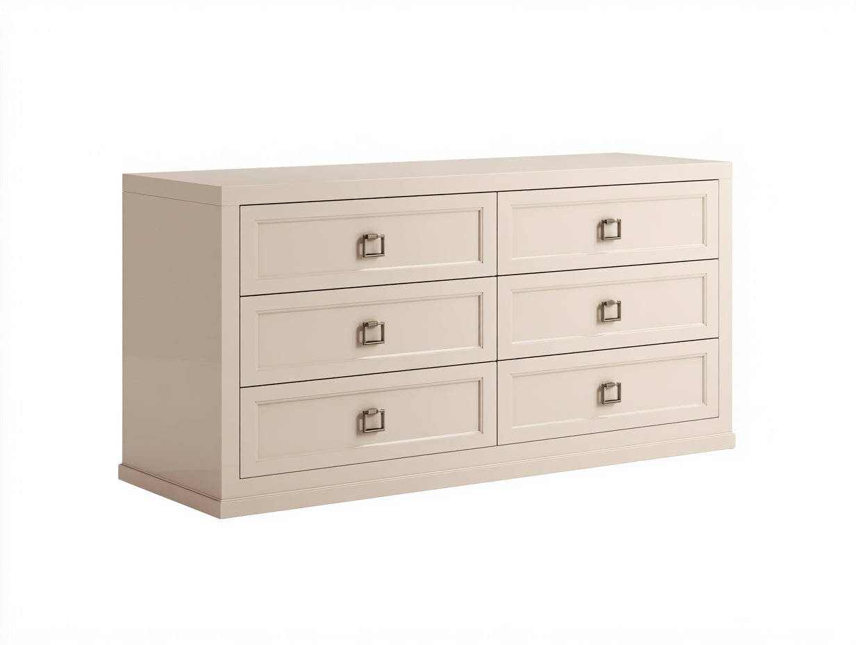 Cassettiera - Legno - 150 x 45 x 82 cm - Avorio - Classico contemporaneo