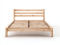 Letto matrimoniale - Legno di pino - 210x168x105 cm - Naturale - Rustico minimalista