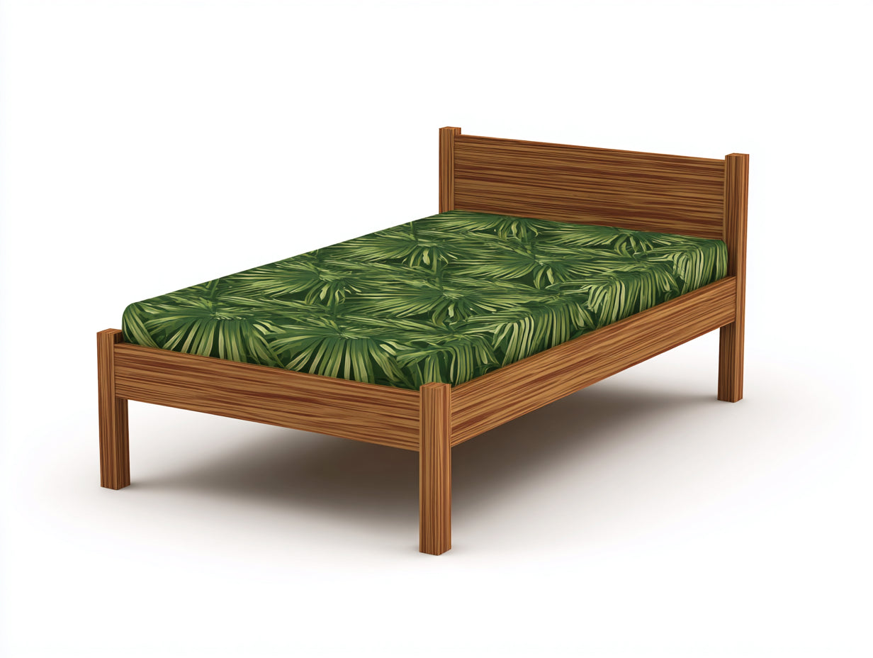 Letto matrimoniale - Legno massello - 211x174x112 cm - Marrone caldo - Rustico contemporaneo