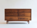 Cassettiera - Legno - 148 x 45 x 84 cm - Marrone castagno - Vintage moderno
