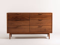 Cassettiera - Legno - 162 x 48 x 92 cm - Marrone noce - Mid-century moderno