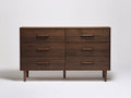 Cassettiera - Legno - 152 x 47 x 86 cm - Marrone scuro - Contemporaneo